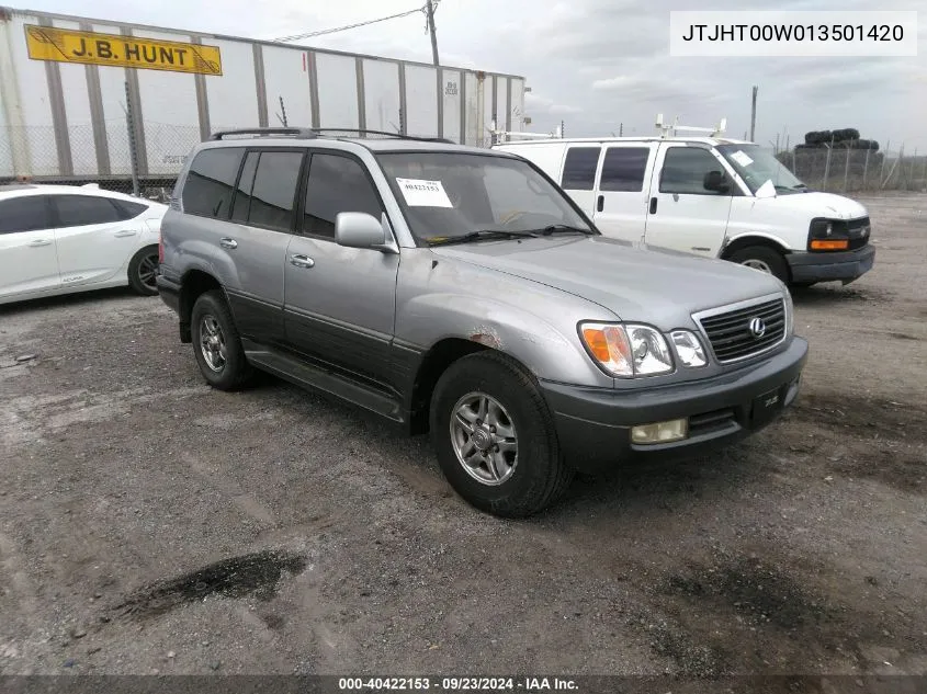 2001 Lexus Lx 470 VIN: JTJHT00W013501420 Lot: 40422153