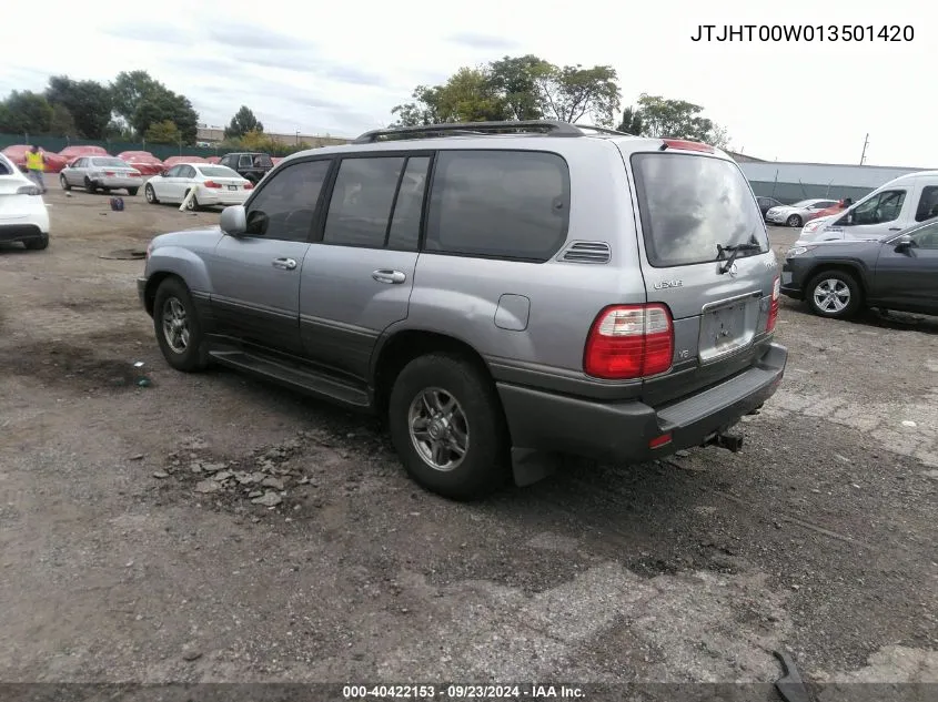 2001 Lexus Lx 470 VIN: JTJHT00W013501420 Lot: 40422153