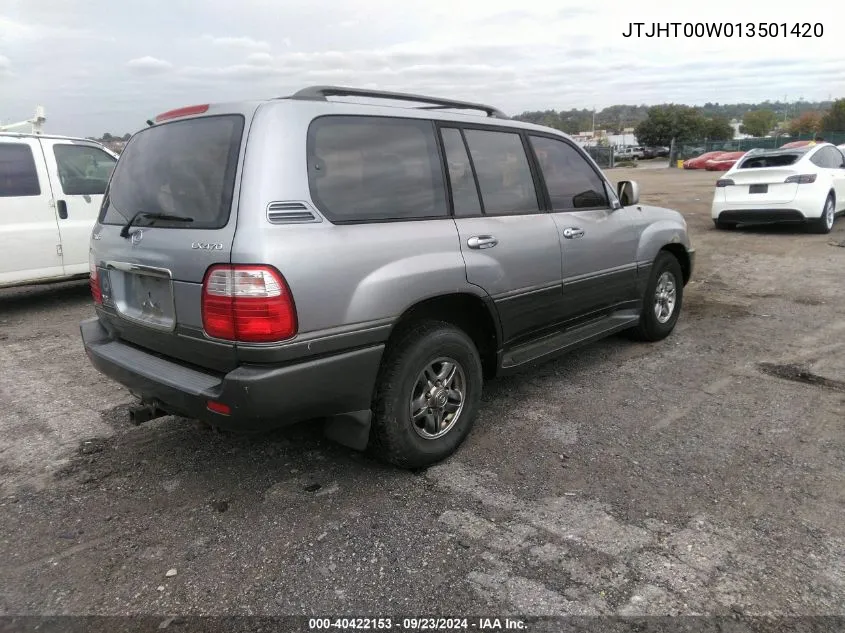 2001 Lexus Lx 470 VIN: JTJHT00W013501420 Lot: 40422153