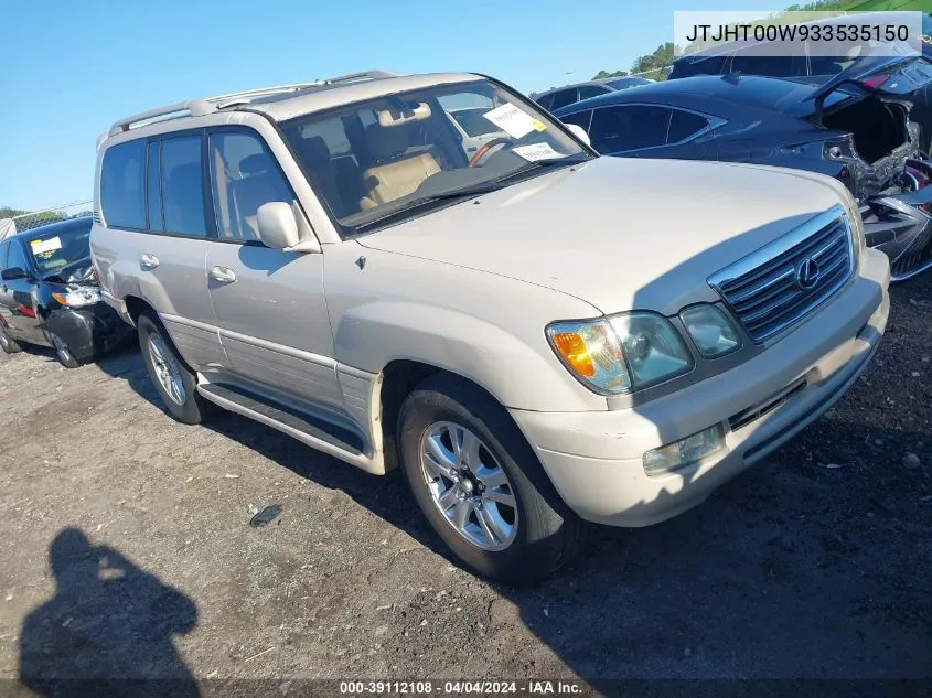 JTJHT00W933535150 2003 Lexus Lx 470