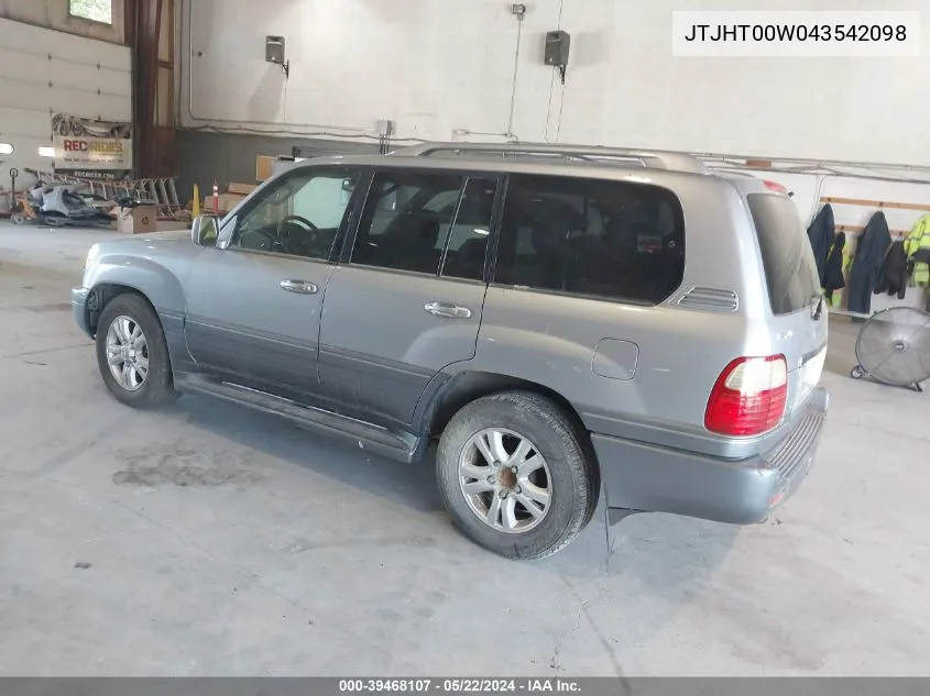 JTJHT00W043542098 2004 Lexus Lx 470