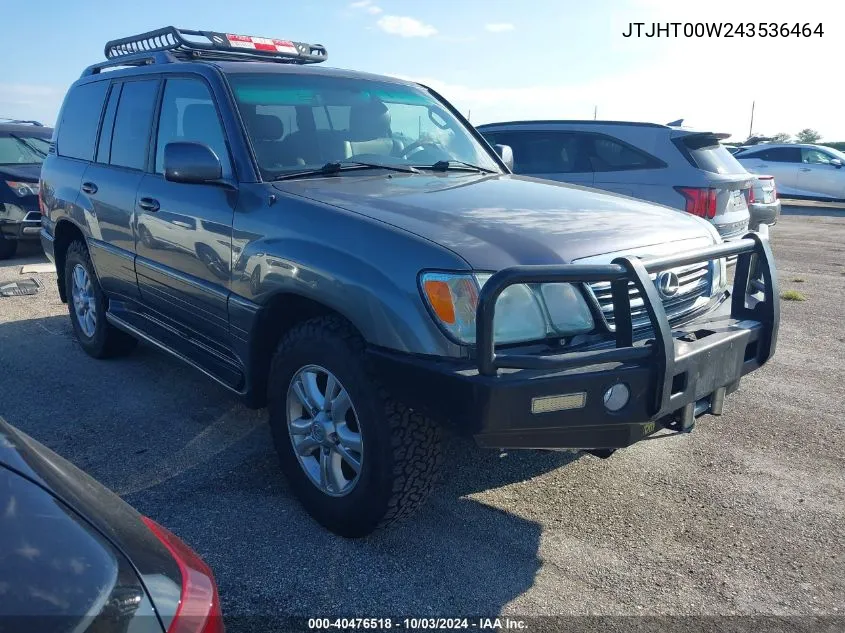 2004 Lexus Lx 470 VIN: JTJHT00W243536464 Lot: 40476518