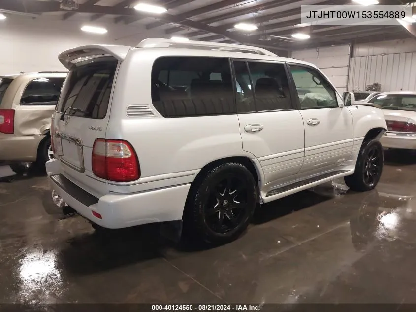 2005 Lexus Lx 470 470 VIN: JTJHT00W153554889 Lot: 40124550