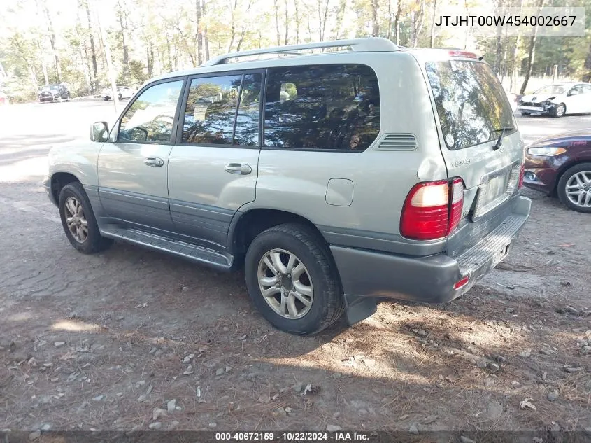 2005 Lexus Lx 470 VIN: JTJHT00W454002667 Lot: 40672159