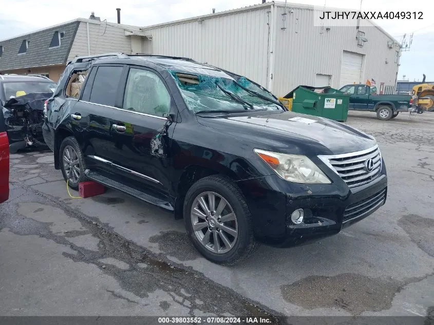 2010 Lexus Lx 570 VIN: JTJHY7AXXA4049312 Lot: 39803552