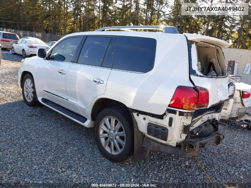 2010 Lexus Lx 570 VIN: JTJHY7AX0A4049402 Lot: 40459872