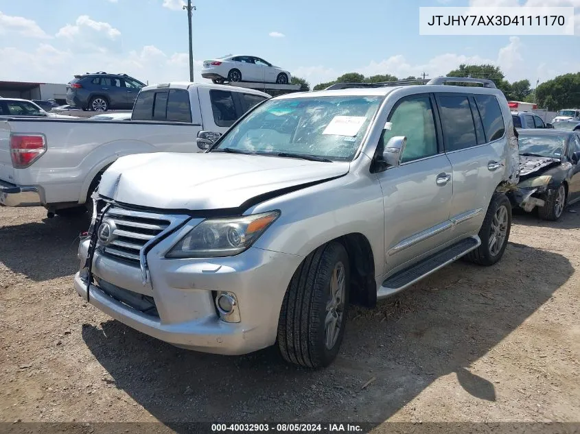 2013 Lexus Lx 570 VIN: JTJHY7AX3D4111170 Lot: 40032903