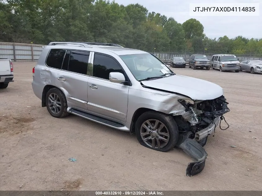 2013 Lexus Lx 570 VIN: JTJHY7AX0D4114835 Lot: 40332610