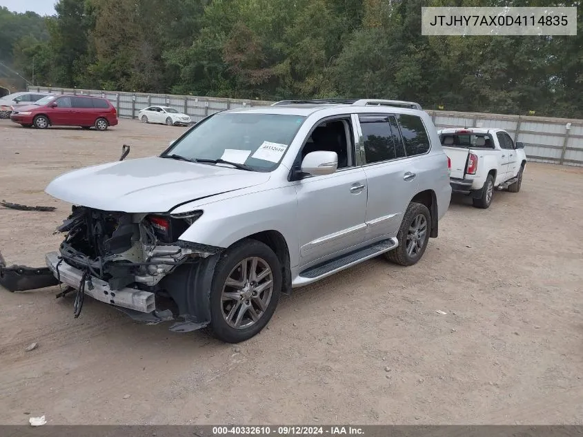 2013 Lexus Lx 570 VIN: JTJHY7AX0D4114835 Lot: 40332610