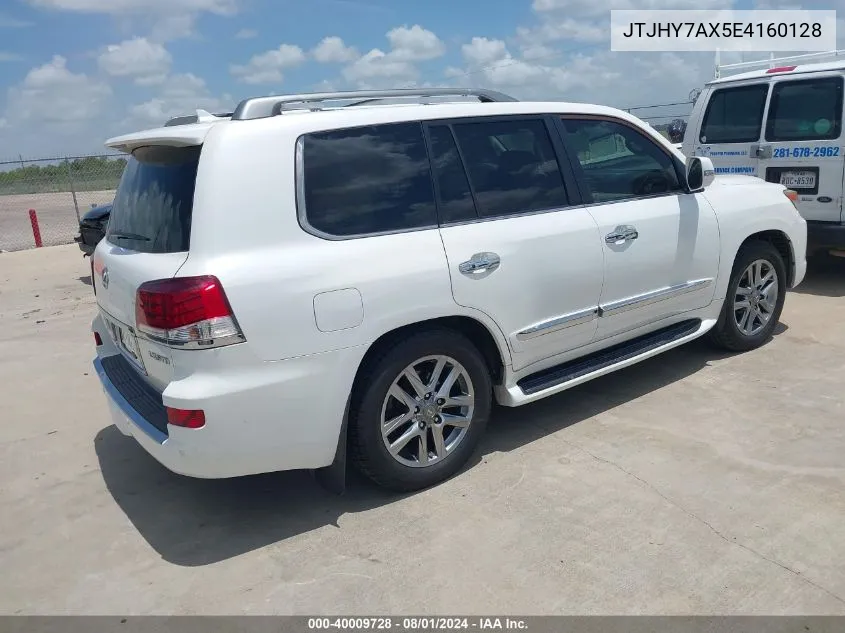 2014 Lexus Lx 570 VIN: JTJHY7AX5E4160128 Lot: 40009728