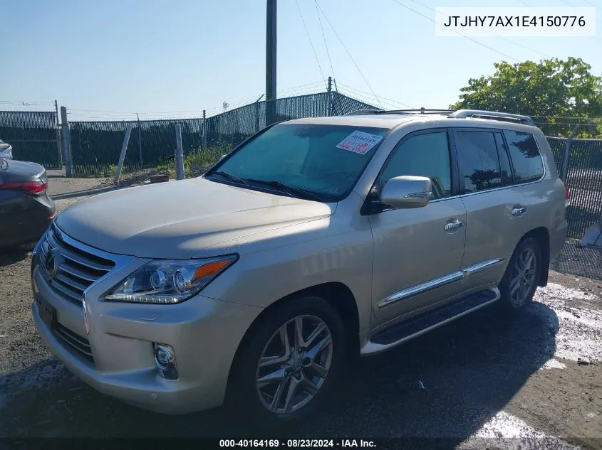 2014 Lexus Lx 570 VIN: JTJHY7AX1E4150776 Lot: 40164169