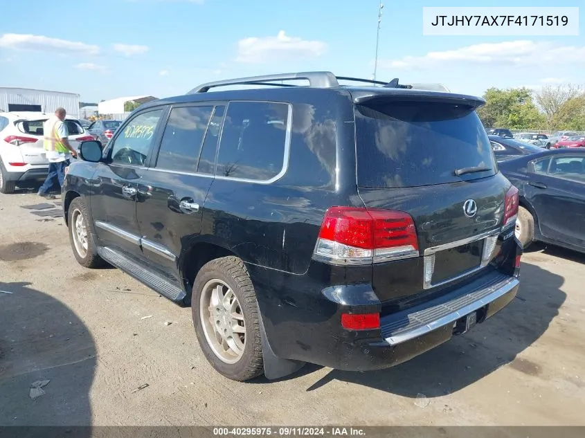 2015 Lexus Lx 570 VIN: JTJHY7AX7F4171519 Lot: 40295975