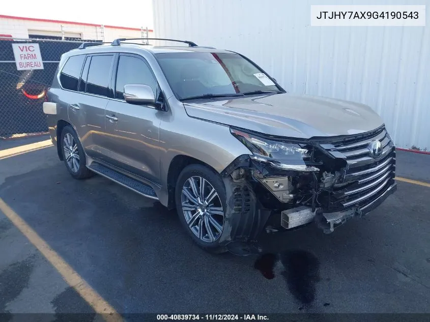 2016 Lexus Lx 570 VIN: JTJHY7AX9G4190543 Lot: 40839734