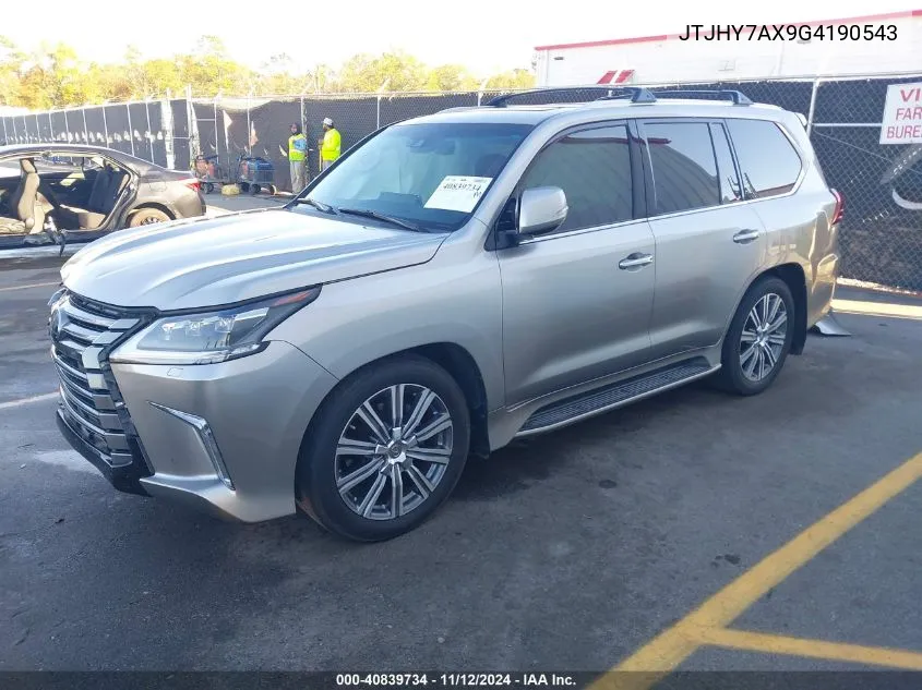 2016 Lexus Lx 570 VIN: JTJHY7AX9G4190543 Lot: 40839734