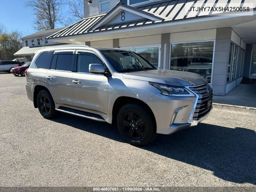 2017 Lexus Lx 570 VIN: JTJHY7AX5H4250058 Lot: 40837651