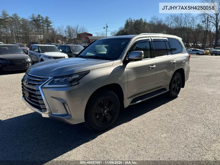 2017 Lexus Lx 570 VIN: JTJHY7AX5H4250058 Lot: 40837651