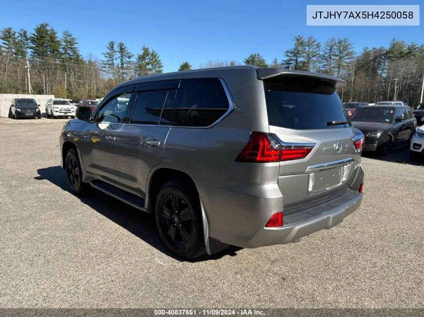 2017 Lexus Lx 570 VIN: JTJHY7AX5H4250058 Lot: 40837651