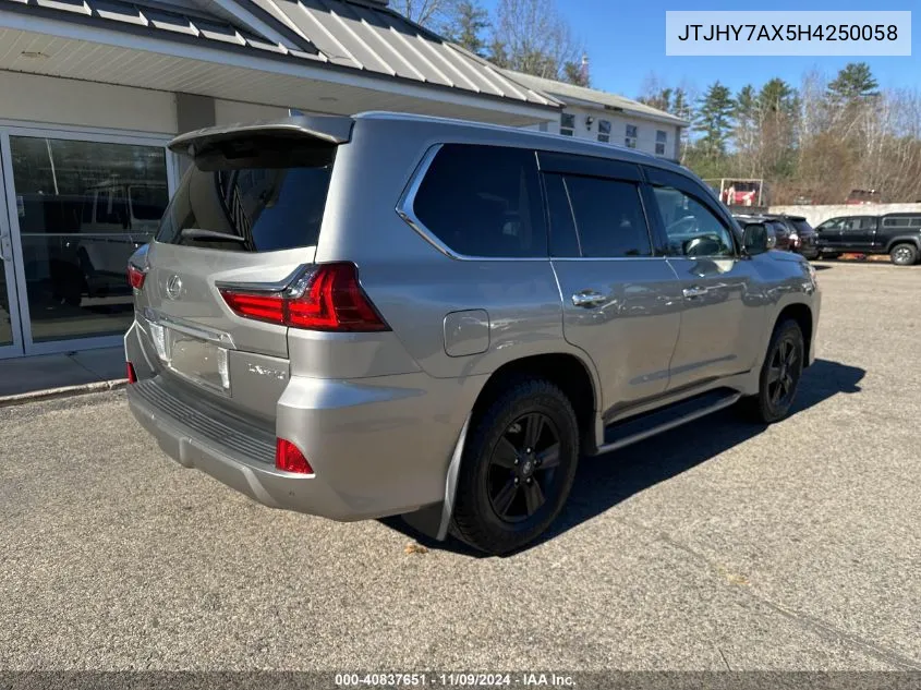 2017 Lexus Lx 570 VIN: JTJHY7AX5H4250058 Lot: 40837651