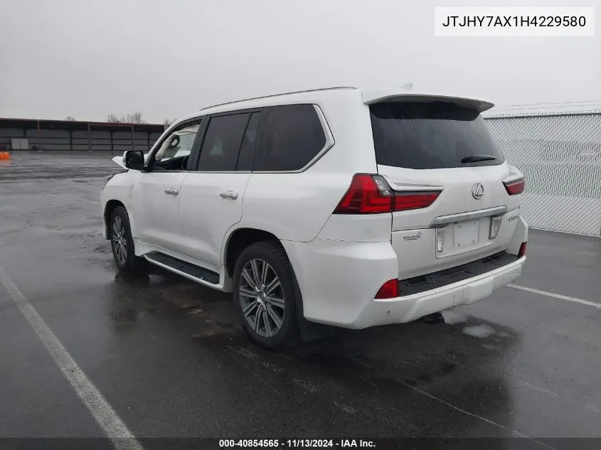 2017 Lexus Lx 570 VIN: JTJHY7AX1H4229580 Lot: 40854565