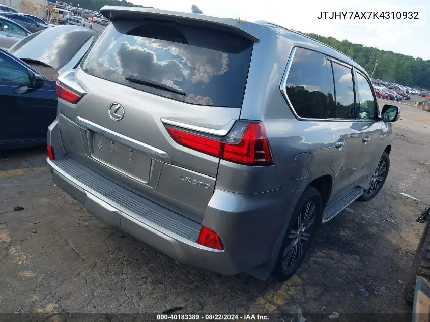 JTJHY7AX7K4310932 2019 Lexus Lx 570 Three-Row