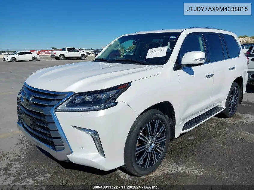 2021 Lexus Lx 570 Three-Row VIN: JTJDY7AX9M4338815 Lot: 40913322