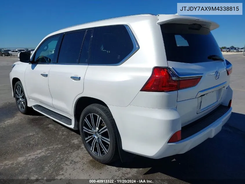 2021 Lexus Lx 570 Three-Row VIN: JTJDY7AX9M4338815 Lot: 40913322