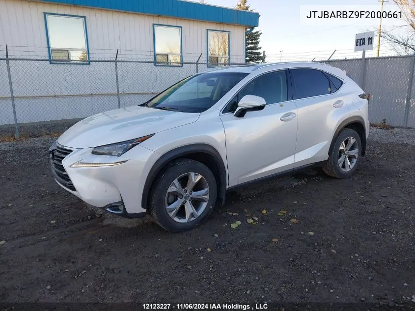 2015 Lexus Nx 200T 200T VIN: JTJBARBZ9F2000661 Lot: 12123227