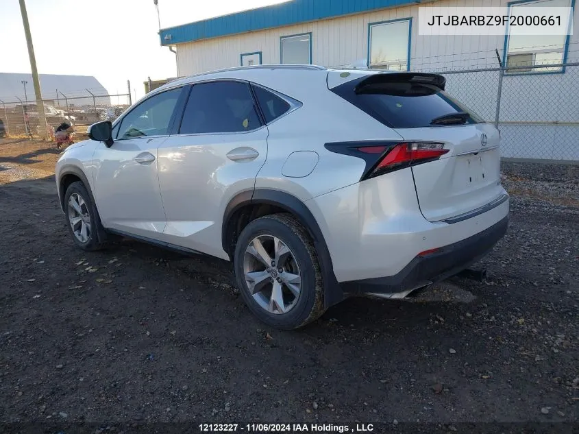 2015 Lexus Nx 200T 200T VIN: JTJBARBZ9F2000661 Lot: 12123227