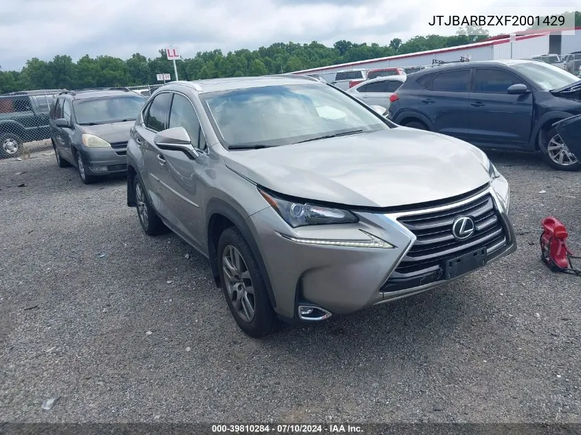 JTJBARBZXF2001429 2015 Lexus Nx 200T