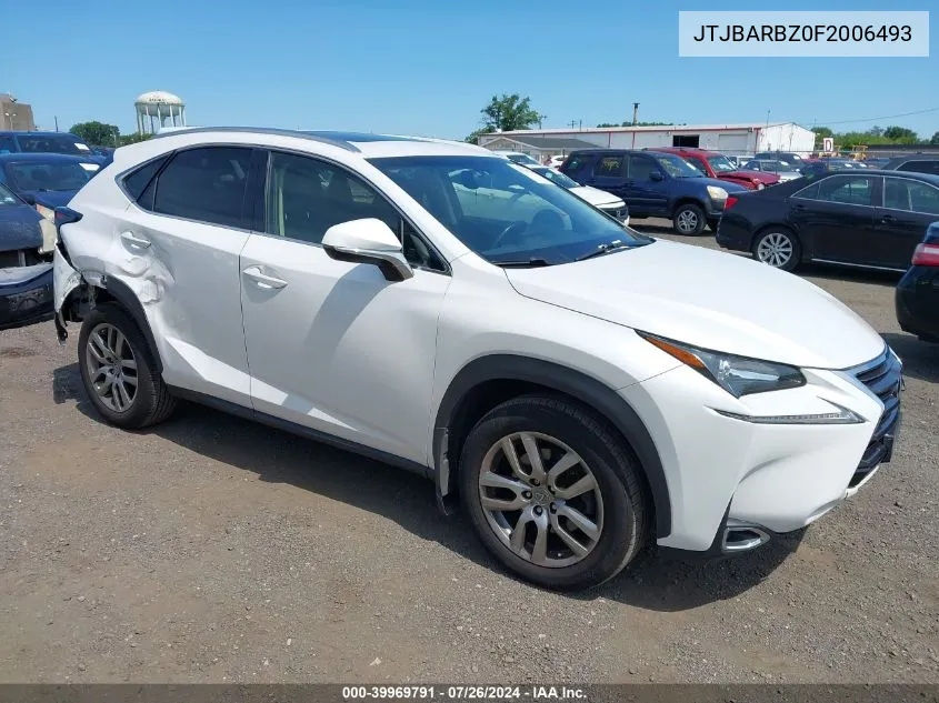 2015 Lexus Nx 200T VIN: JTJBARBZ0F2006493 Lot: 39969791