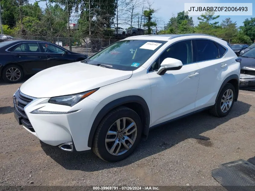 2015 Lexus Nx 200T VIN: JTJBARBZ0F2006493 Lot: 39969791