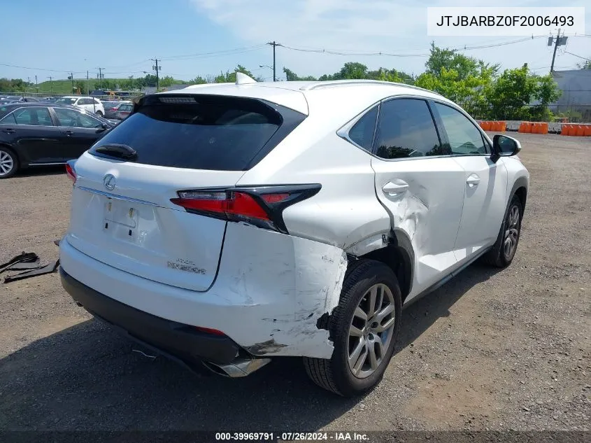 2015 Lexus Nx 200T VIN: JTJBARBZ0F2006493 Lot: 39969791