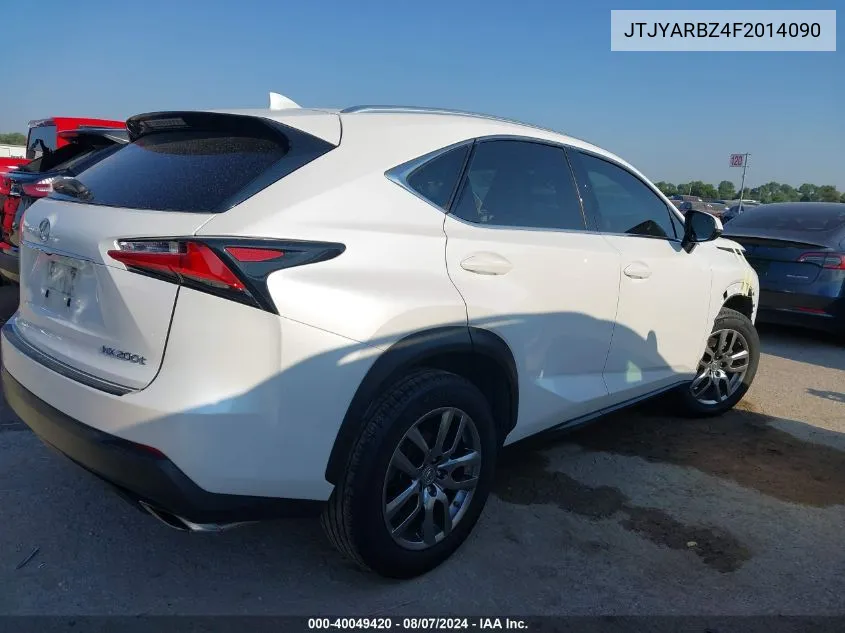 2015 Lexus Nx 200T F Sport VIN: JTJYARBZ4F2014090 Lot: 40049420