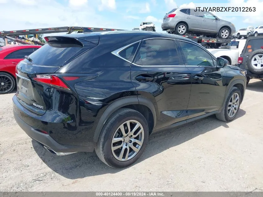 2015 Lexus Nx 200T VIN: JTJYARBZXF2012263 Lot: 40124400