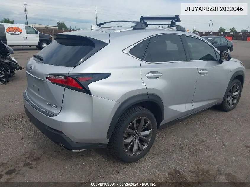 2015 Lexus Nx 200T F Sport VIN: JTJYARBZ8F2022046 Lot: 40169391