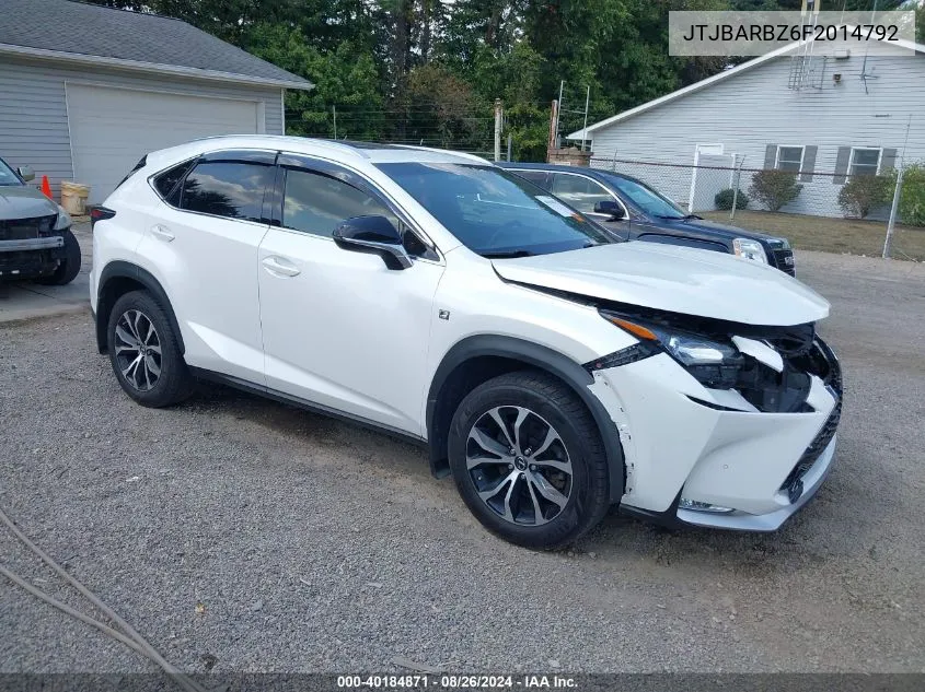 2015 Lexus Nx 200T F Sport VIN: JTJBARBZ6F2014792 Lot: 40184871