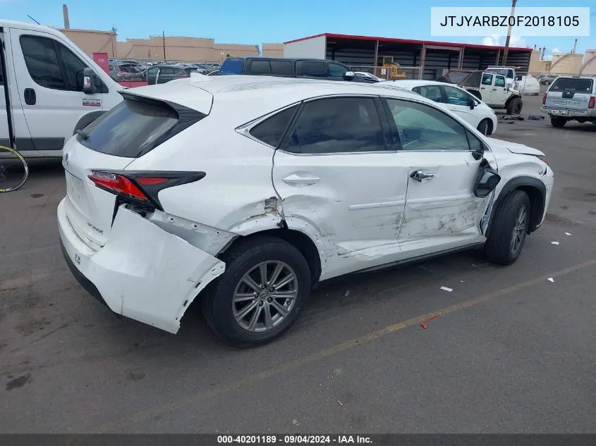 2015 Lexus Nx 200T F Sport VIN: JTJYARBZ0F2018105 Lot: 40201189