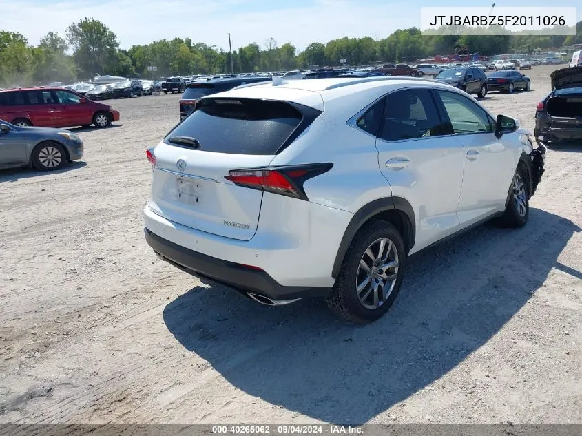 2015 Lexus Nx 200T VIN: JTJBARBZ5F2011026 Lot: 40265062