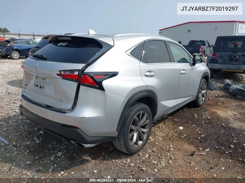 2015 Lexus Nx 200T F Sport VIN: JTJYARBZ7F2019297 Lot: 40285331