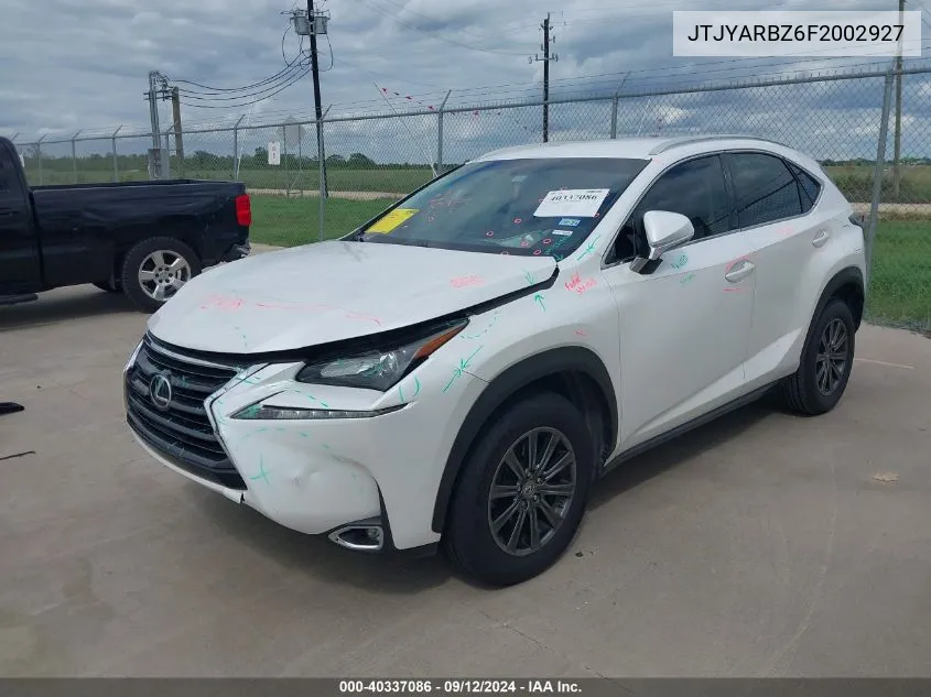 2015 Lexus Nx 200T VIN: JTJYARBZ6F2002927 Lot: 40337086