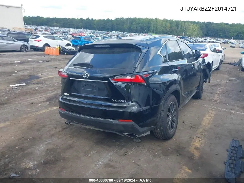 2015 Lexus Nx 200T VIN: JTJYARBZ2F2014721 Lot: 40380788