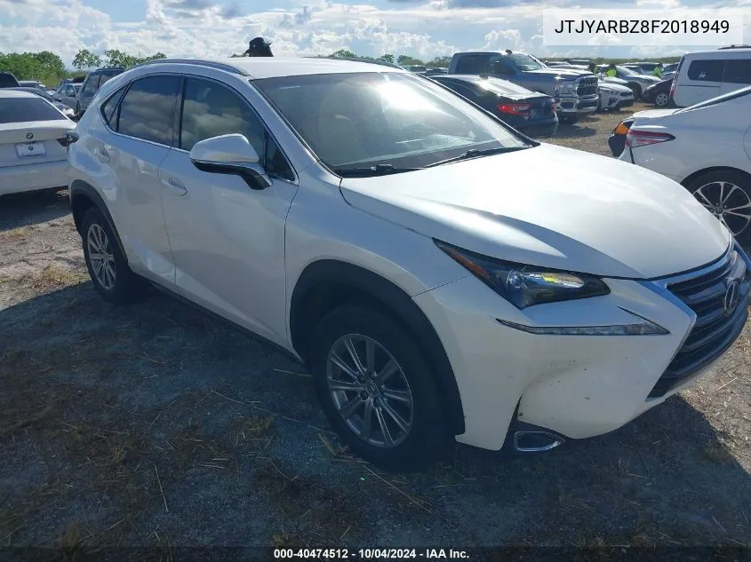 2015 Lexus Nx 200T VIN: JTJYARBZ8F2018949 Lot: 40474512