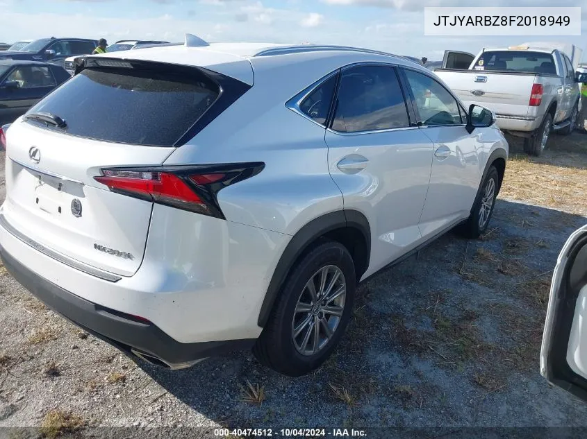 2015 Lexus Nx 200T VIN: JTJYARBZ8F2018949 Lot: 40474512