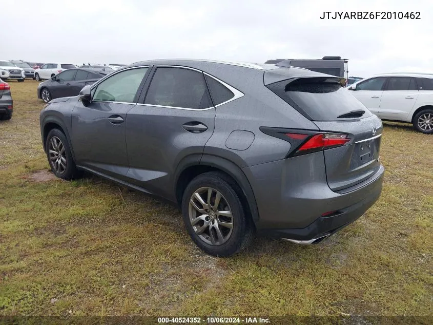 2015 Lexus Nx 200T VIN: JTJYARBZ6F2010462 Lot: 40524352