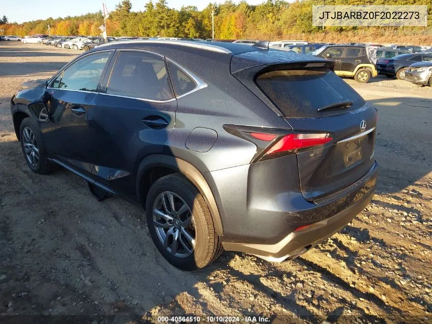 2015 Lexus Nx 200T VIN: JTJBARBZ0F2022273 Lot: 40564510