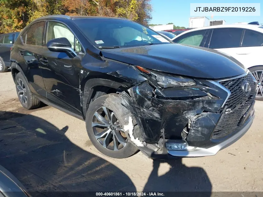 2015 Lexus Nx 200T F Sport VIN: JTJBARBZ9F2019226 Lot: 40601861