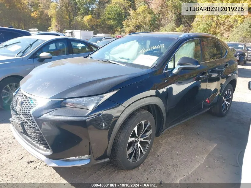 2015 Lexus Nx 200T F Sport VIN: JTJBARBZ9F2019226 Lot: 40601861