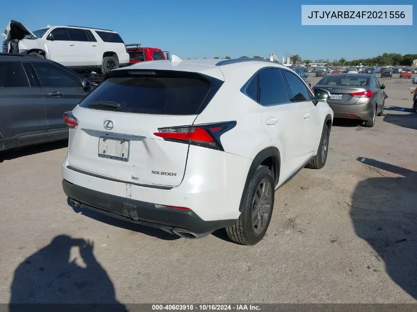 2015 Lexus Nx 200T VIN: JTJYARBZ4F2021556 Lot: 40603918