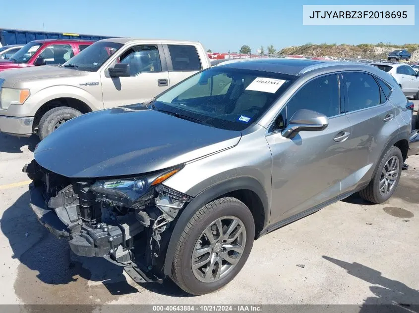 2015 Lexus Nx 200T 200T VIN: JTJYARBZ3F2018695 Lot: 40643884