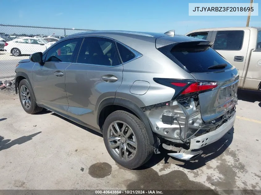 2015 Lexus Nx 200T 200T VIN: JTJYARBZ3F2018695 Lot: 40643884